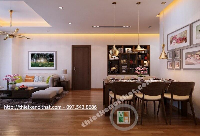 Mẫu bàn ăn đơn giản, không quá cầu kỳ về kiểu dáng vẫn đảm bảo công năng sử dụng